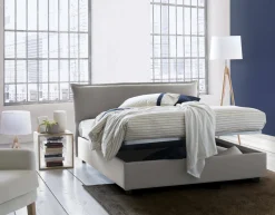 Letti Matrimoniali|Letti Contenitore > Dmora Letto matrimoniale contenitore 175x205cm robusto - Amilcare Grigio