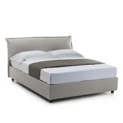 Letti Matrimoniali|Letti Contenitore > Dmora Letto matrimoniale contenitore 175x205cm robusto - Amilcare Grigio