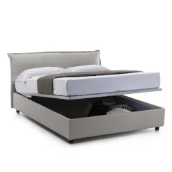 Letti Matrimoniali|Letti Contenitore > Dmora Letto matrimoniale contenitore 175x205cm robusto - Amilcare Grigio