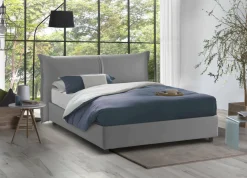 Letti Matrimoniali|Letti Contenitore > Dmora Letto matrimoniale contenitore 175x205cm sfoderabile - Anjin Grigio