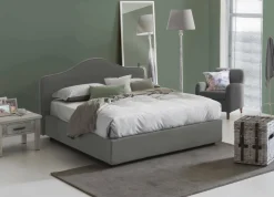 Letti Matrimoniali|Letti Contenitore > Dmora Letto matrimoniale contenitore 175x215cm chic - Amy Grigio