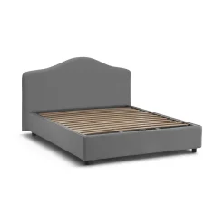 Letti Matrimoniali|Letti Contenitore > Dmora Letto matrimoniale contenitore 175x215cm elegante - Abarat Grigio