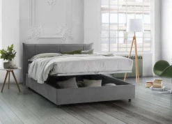 Letti Matrimoniali|Letti Contenitore > Dmora Letto matrimoniale contenitore 175x215cm salvaspazio - Aishia Grigio