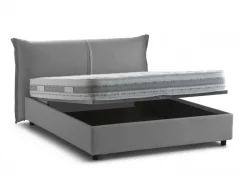 Letti Matrimoniali|Camera Da Letto > Dmora Letto matrimoniale contenitore 180x220cm classico - Adi Grigio