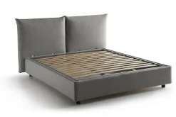 Letti Matrimoniali|Letti Contenitore > Dmora Letto matrimoniale contenitore 190x225cm - Arcole Grigio