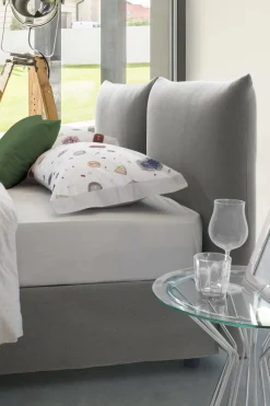 Letti Matrimoniali|Letti Contenitore > Dmora Letto matrimoniale contenitore 190x225cm - Arcole Grigio