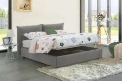 Letti Matrimoniali|Letti Contenitore > Dmora Letto matrimoniale contenitore 175x205cm con materasso - Anassimene Rosso