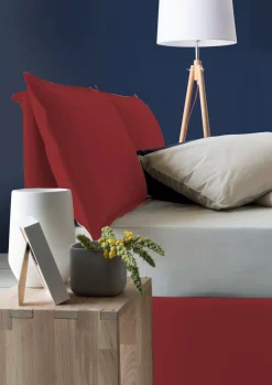 Letti Matrimoniali|Letti Contenitore > Dmora Letto matrimoniale contenitore 175x205cm testiera imbottita - Amelinda Rosso