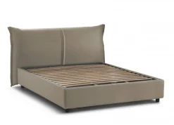 Letti Matrimoniali|Letti Contenitore > Dmora Letto matrimoniale contenitore tortora 175x215cm - Verdite Grigio Tortora