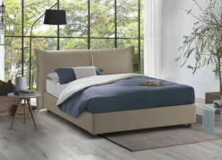 Letti Matrimoniali|Letti Contenitore > Dmora Letto matrimoniale contenitore tortora 175x215cm chic - Augite Grigio