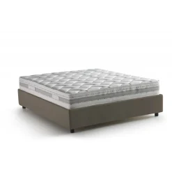 Letti Matrimoniali|Letti Contenitore > Dmora Letto matrimoniale contenitore tortora 175x215cm con materasso - Amy Grigio Tortora