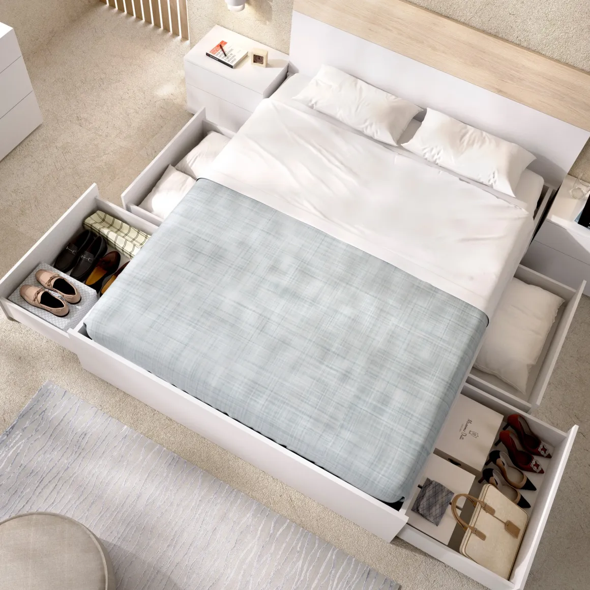 Letti Matrimoniali > Dmora Letto matrimoniale economico 205x266cm - Marika Bianco