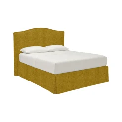 Letti Contenitore > Dmora Letto Matrimoniale Sfoderabile Contenitore, Dimensione Materasso 160x200 cm - Orino Giallo Ocra