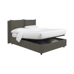 Letti Matrimoniali|Letti Contenitore > Dmora Letto Matrimoniale Sfoderabile Contenitore, Dimensione Materasso 160x190 cm Made in Italy - Soliera Grigio Antracite