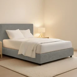 Letti Matrimoniali|Letti Contenitore > Dmora Letto Matrimoniale Sfoderabile Contenitore, Dimensione Materasso 160x190 cm - Issime Grigio Cenere