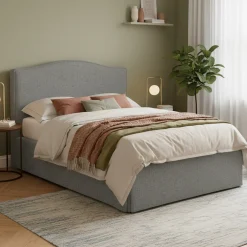 Letti Contenitore > Dmora Letto Matrimoniale Sfoderabile Contenitore, Dimensione Materasso 160x200 cm - Orino Grigio Cenere