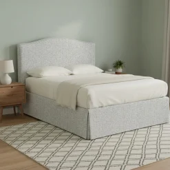 Letto Matrimoniale Grigio Chiaro Sfoderabile Contenitore, Dimensione Materasso 160x200 cm - Orgiano