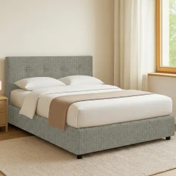 Letti Matrimoniali|Letti Contenitore > Dmora Letto Matrimoniale Sfoderabile Contenitore, Dimensione Materasso 160x190 cm Made in Italy - Fasanella Grigio Sabbia