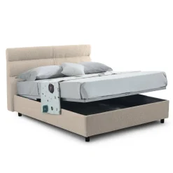 Letti Matrimoniali > Dmora Letto Matrimoniale Sfoderabile Contenitore, Dimensione Materasso 160x190 cm Made in Italy - Brolo Grigio Tortora
