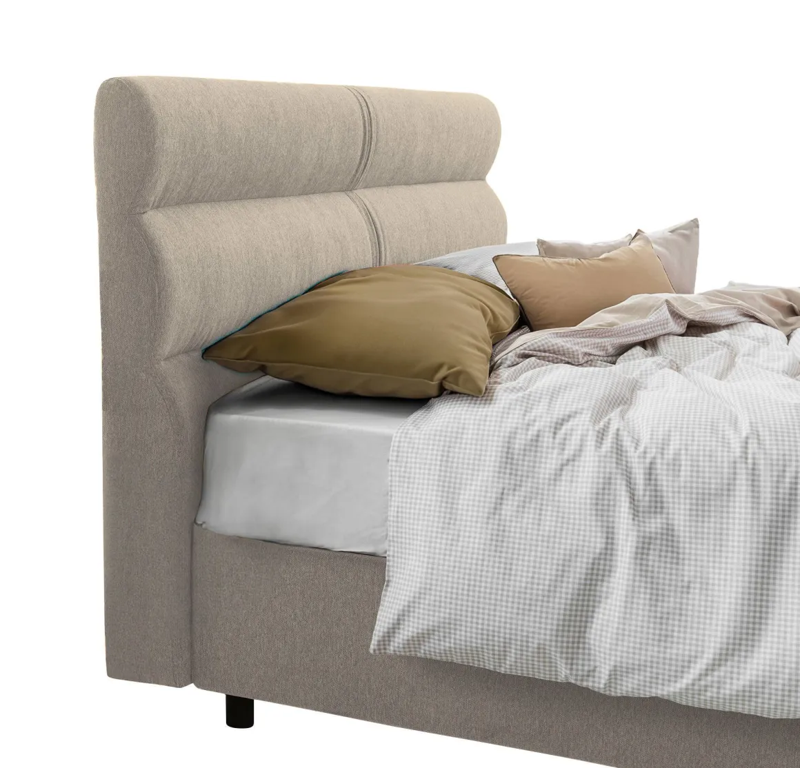 Letti Matrimoniali > Dmora Letto Matrimoniale Sfoderabile Contenitore, Dimensione Materasso 160x190 cm Made in Italy - Brolo Grigio Tortora