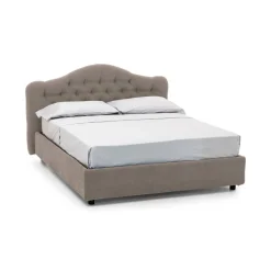Letti Matrimoniali > Dmora Letto Matrimoniale  Sfoderabile Contenitore, Dimensione Materasso 160x200 cm Made in Italy - Ator Grigio Tortora