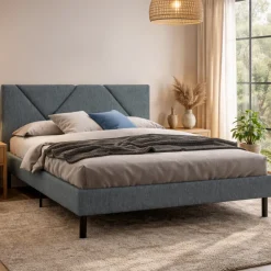 Letti Matrimoniali > Dmora Letto matrimoniale 169x214cm imbottito - Hypnos Grigio
