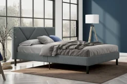 Letti Matrimoniali > Dmora Letto matrimoniale 169x214cm imbottito - Hypnos Grigio