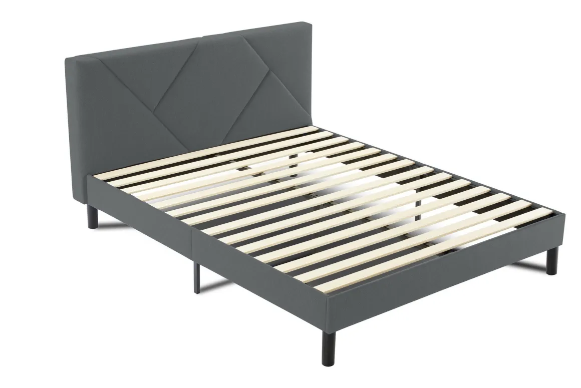 Letti Matrimoniali > Dmora Letto matrimoniale 169x214cm imbottito - Hypnos Grigio