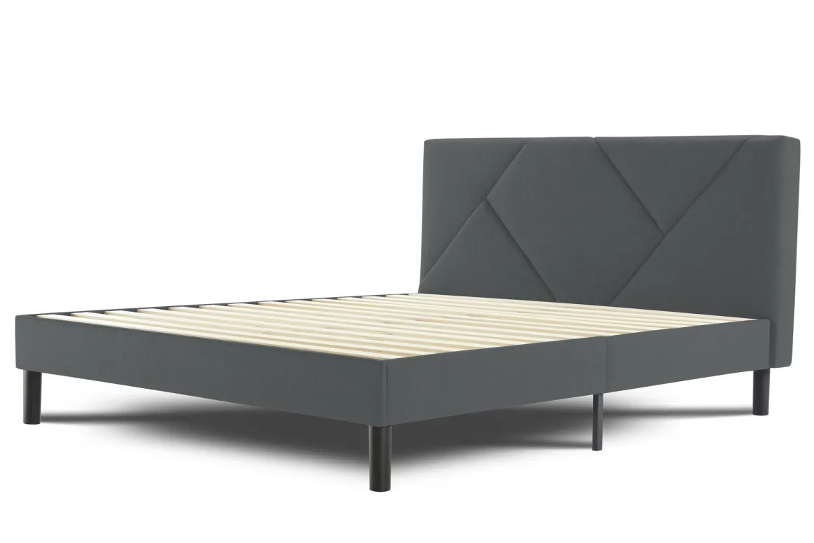 Letti Matrimoniali > Dmora Letto matrimoniale 169x214cm imbottito - Hypnos Grigio