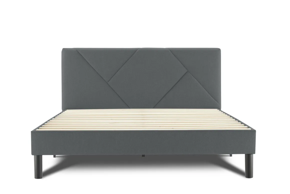 Letti Matrimoniali > Dmora Letto matrimoniale 169x214cm imbottito - Hypnos Grigio