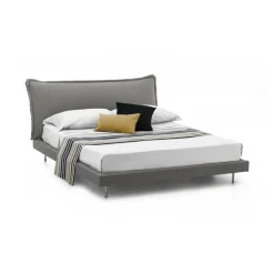 Letti Matrimoniali|Camera Da Letto > Dmora Letto matrimoniale 180x215cm sfoderabile - Pietersite Grigio
