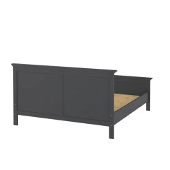 Letto matrimoniale grigio 199x210cm rete inclusa - Abies