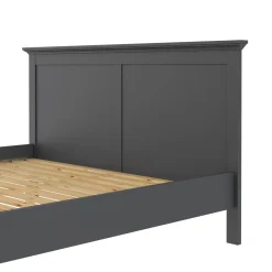 Letto matrimoniale grigio 199x210cm rete inclusa - Abies