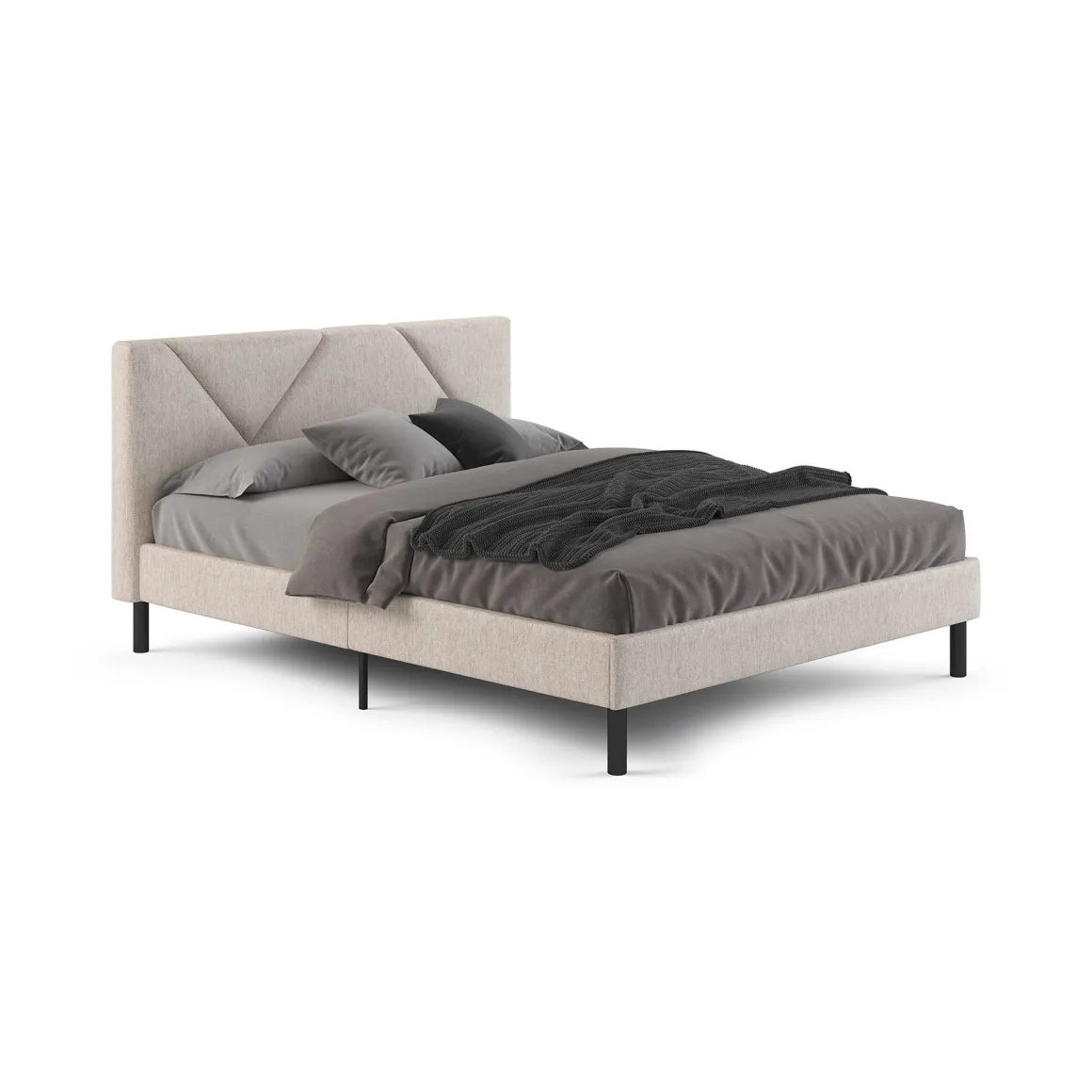 Letto matrimoniale Hypnos, 160x200 cm, Beige
