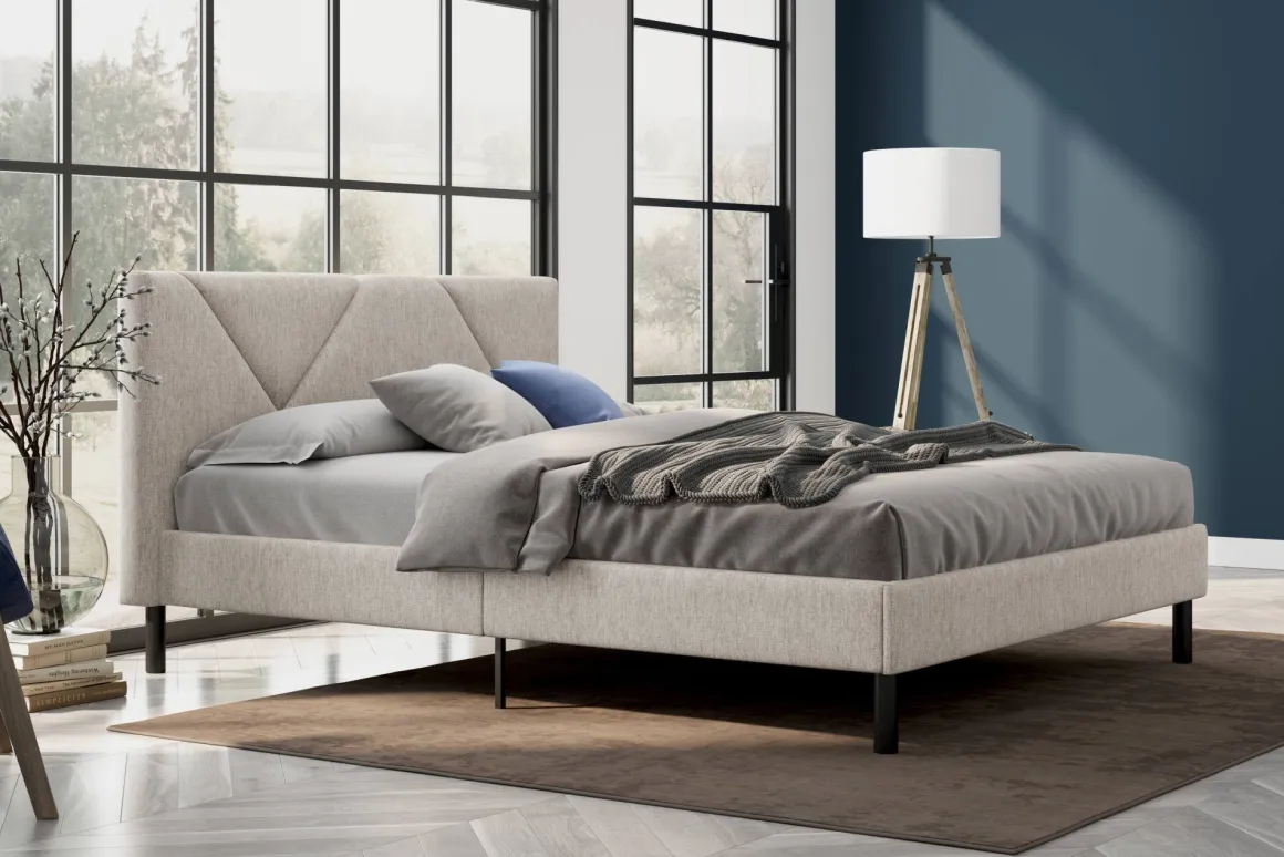 Letto matrimoniale Hypnos, 160x200 cm, Beige