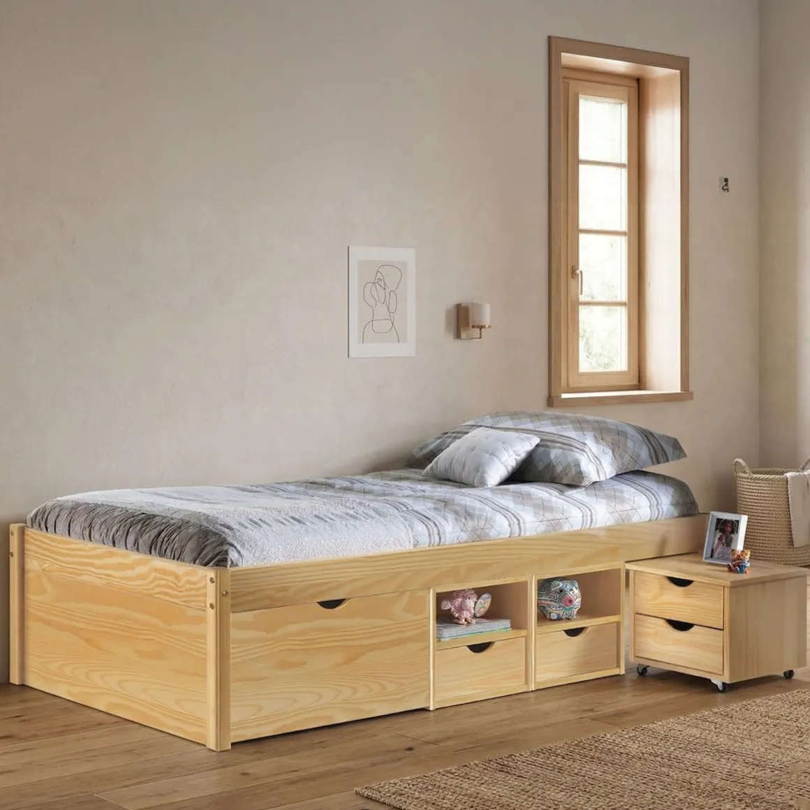 Letto Matrimoniale Marrone Contenitore Matrimoniale, - Cavallo