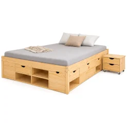 Letti Matrimoniali > Dmora Letto Matrimoniale Marrone, - Ligosullo Marrone Rovere Nodi