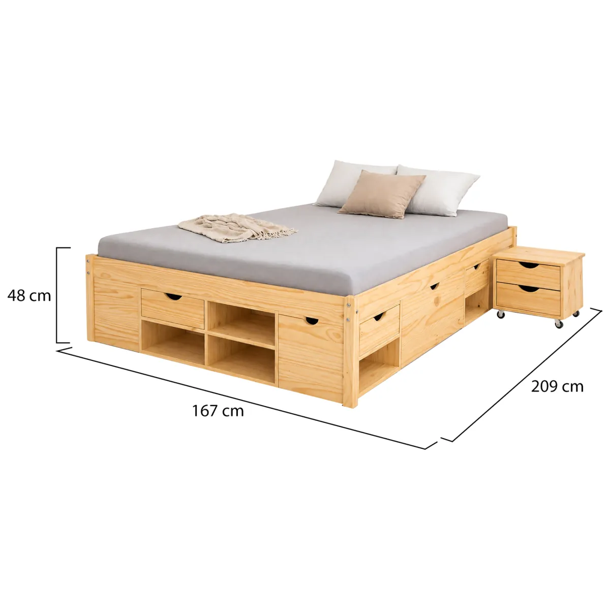 Letti Matrimoniali > Dmora Letto Matrimoniale Marrone, - Ligosullo Marrone Rovere Nodi