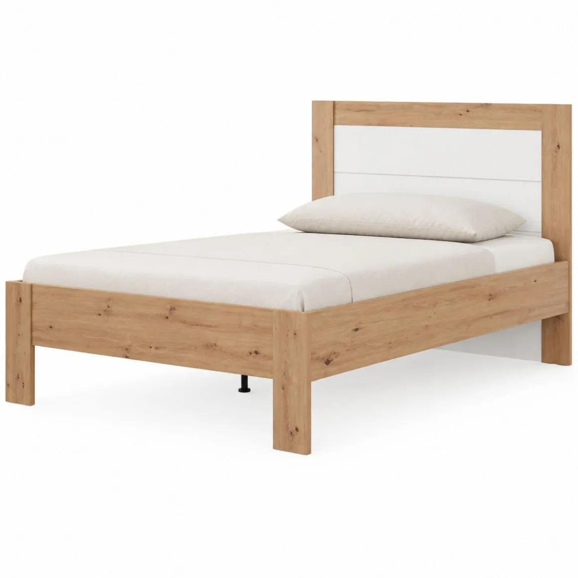 Letti Matrimoniali > Dmora Letto Matrimoniale Dimensione Materasso 160x200 cm Peso Supportato 200 kg, Matrimoniale - Coazze Marrone Rovere Nodi