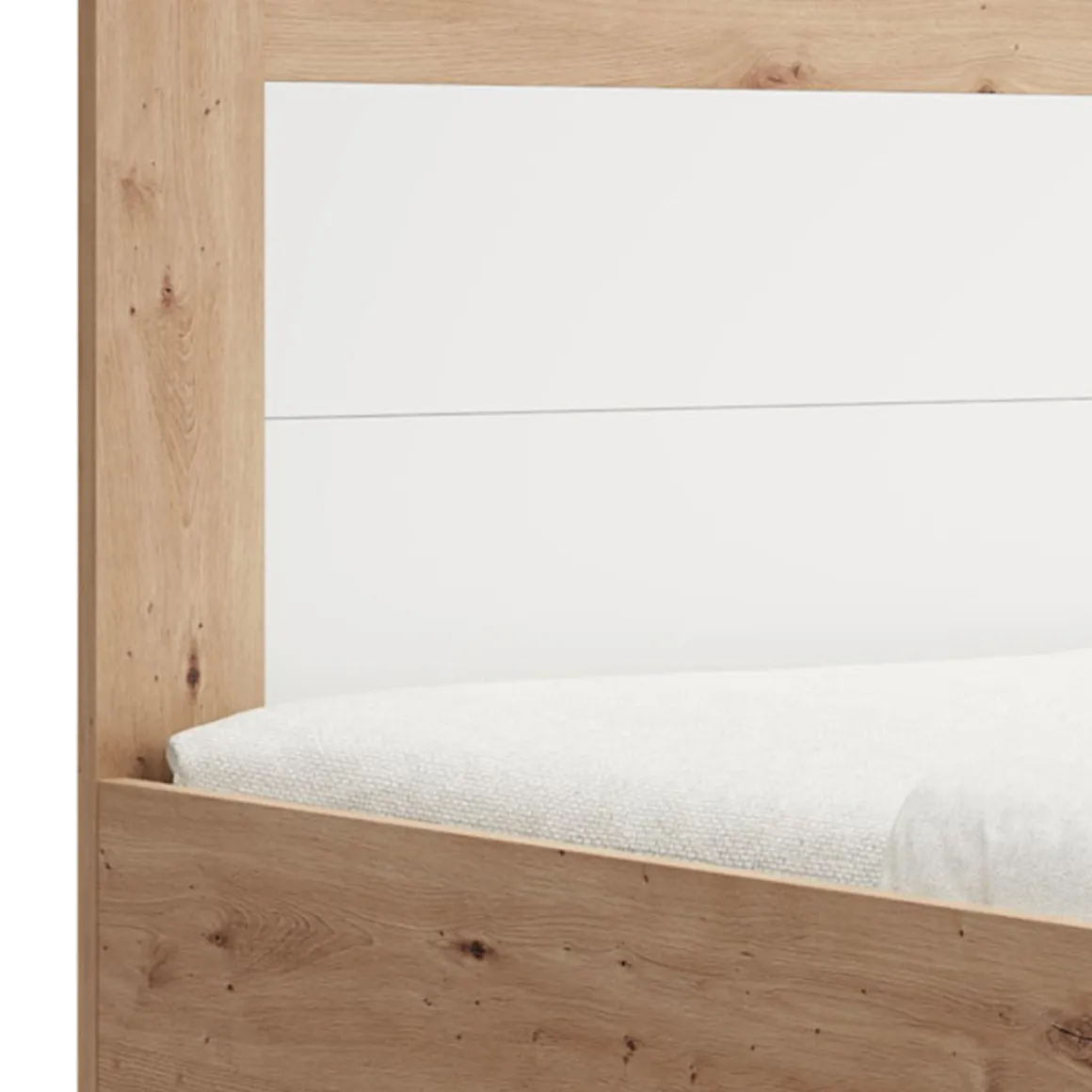 Letti Matrimoniali > Dmora Letto Matrimoniale Dimensione Materasso 160x200 cm Peso Supportato 200 kg, Matrimoniale - Coazze Marrone Rovere Nodi
