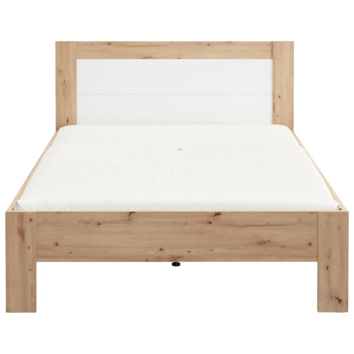 Letti Matrimoniali > Dmora Letto Matrimoniale Dimensione Materasso 160x200 cm Peso Supportato 200 kg, Matrimoniale - Coazze Marrone Rovere Nodi