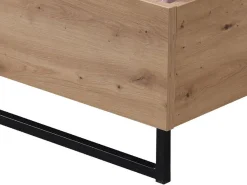 Letti Matrimoniali > Dmora Letto Matrimoniale Marrone Rovere Nodi Nero Antracite Testiera Imbottita Imbottito, Dimensione Materasso 180x200 cm - Busnago Nero Antracite, Marrone Rovere Nodi