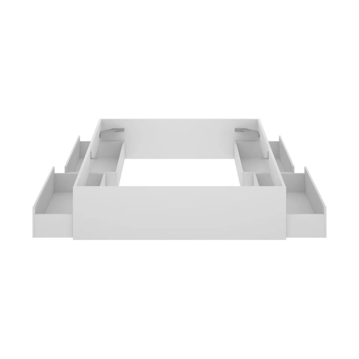 Letto matrimoniale moderno bianco 205x169cm robusto - Ferdie