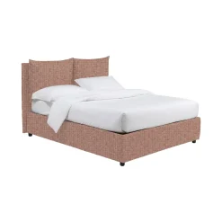 Letto Matrimoniale Rosa Sfoderabile Contenitore, Dimensione Materasso 160x190 cm - Riesi