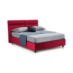 Letto Matrimoniale Rosso Materasso Incluso Sfoderabile, Contenitore Made in Italy - Annus