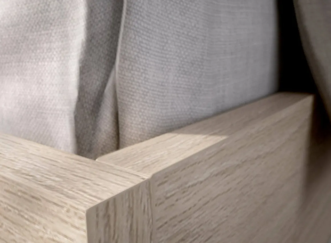 Letto matrimoniale rovere 205x166cm - Lana