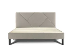 Letti Matrimoniali > Dmora Letto matrimoniale tortora 169x204cm imbottito - Morpheus Grigio