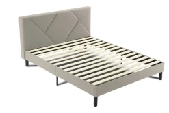 Letti Matrimoniali > Dmora Letto matrimoniale tortora 169x204cm imbottito - Morpheus Grigio