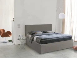 Letto matrimoniale tortora 5x170cm con materasso - Delinda