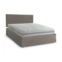 Letto matrimoniale tortora 5x170cm con materasso - Delinda